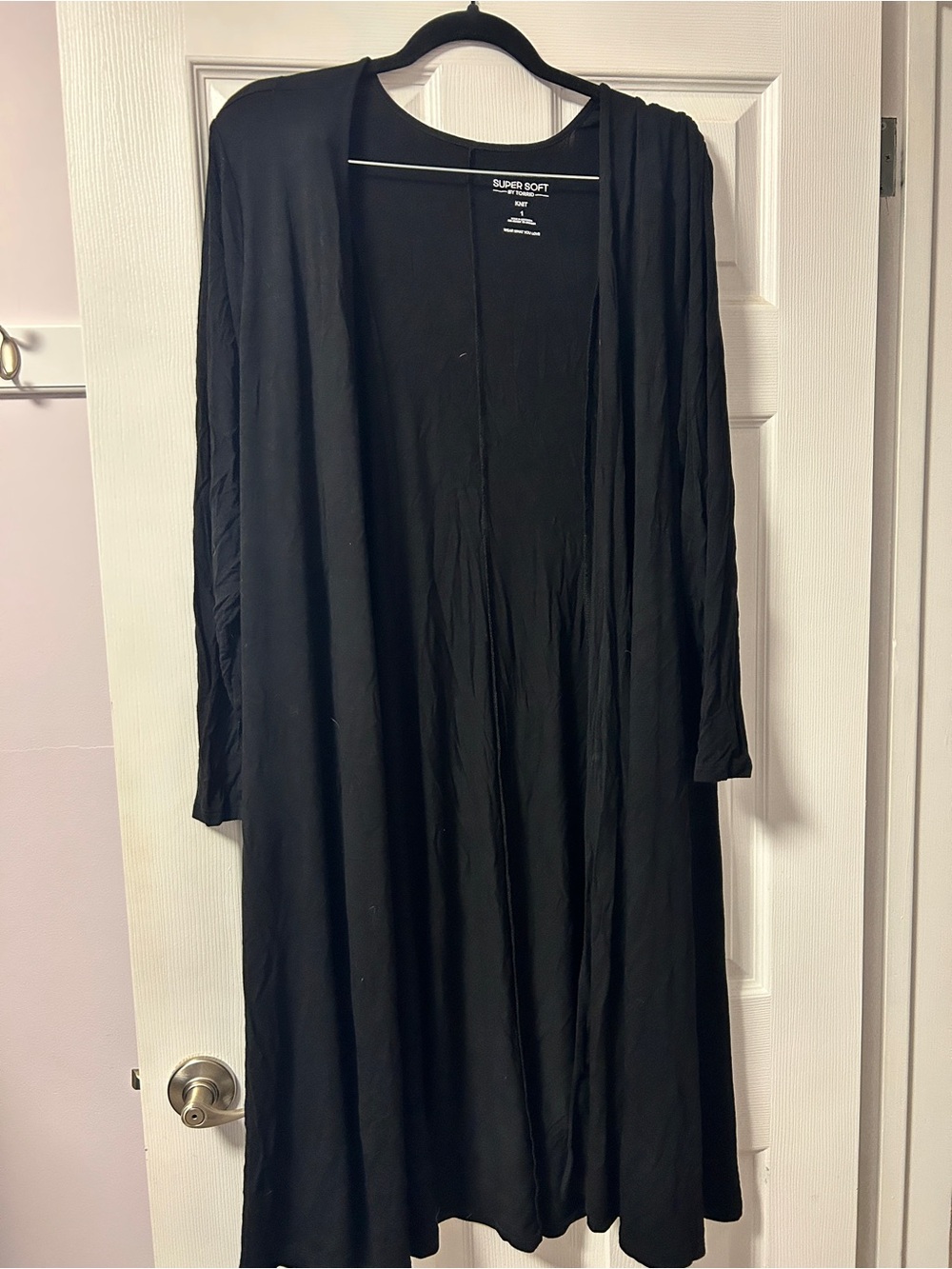 Black Long Sleeve duster length cardigan